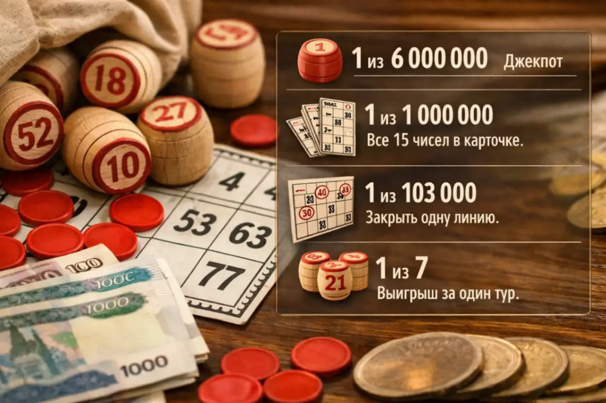 Шанс выиграть в «Русское лото»: реальные цифры и вероятность